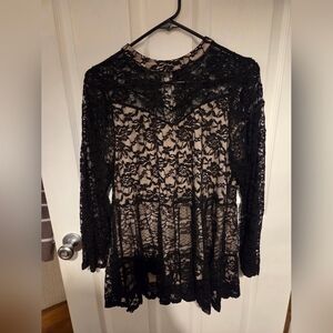 Elegant Black Lace Top